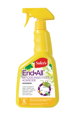 Safer's End ALL Ready-To-Use Miticide/Insecticide/Acaricide Concentrate, 1L
