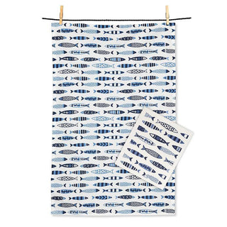 Swimming Fish Dishcloth & Kitchen Towel Set