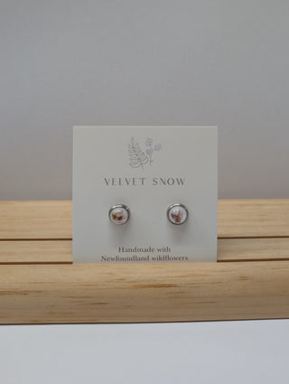 Stud Earrings | Heather | Small, Round | Stainless Steel