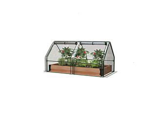 Urban Gardener Mini Dual Greenhouse + Insect Screen Cover for Raised Garden Beds, 72"W X 36"D X 36"H