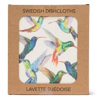 Hummingbirds Dishcloth 6.75x7.5"L