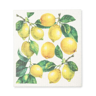 Lemons & Leaves Dishcloth 6.75x7.5"L