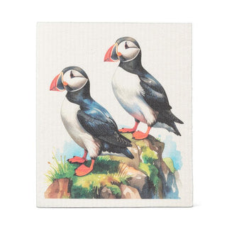 Puffins Single Swedish Dishcloth 6.75x7.5"L
