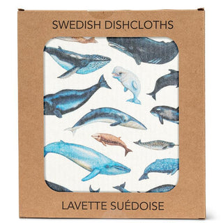 Whales Dishcloth 6.75x7.5"L