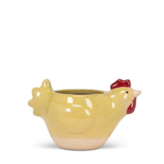 Small Chicken Planter Yellow 5"L