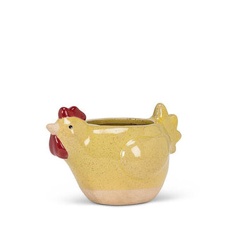 Small Chicken Planter Yellow 5"L