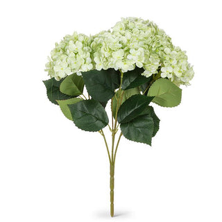 5 Bloom Real Touch Hydrangea Bouquet Green
