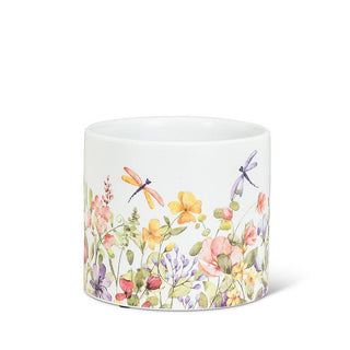 Small Dragonfly & Floral Planter 4.5"D