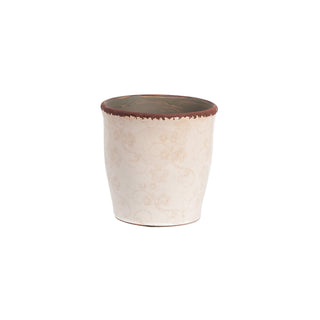 CREAM POT WITH FLORAL PATTERN