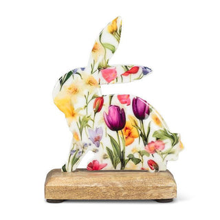 Flower Bunny on Base 5.5"H