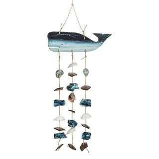 Small Shell Chime with Whale 12"H
