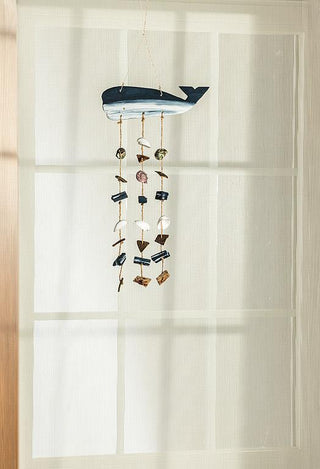 Small Shell Chime with Whale 12"H