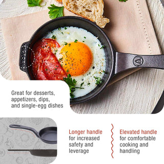 VC MINI SKILLET, 4.5" SEASONED