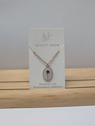 Necklace | Bog Laurel | Medium, Oval | Rose Toned Stainless Steel