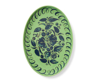 Amalfi Green Oval Tray 40cm x 28cm