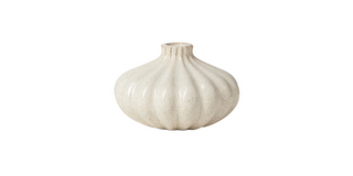 Allium Gourd 5h” Reactive White Glaze Ceramic Vase
