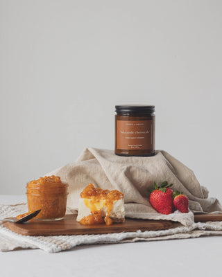 Forest & Brooks wooden wick candle - bakeapple cheesecake