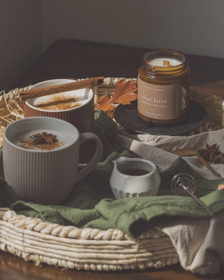 Forest & Brooks wooden wick candle - Chai Latte