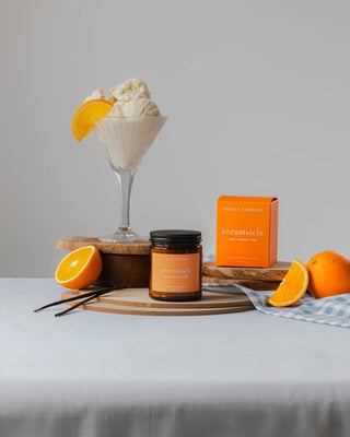 Forest & Brooks wooden wick candle - Creamsicle
