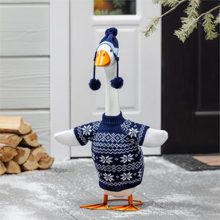 Giddy the Goose - Navy Sweater and Hat