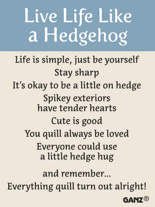 Good Luck Charm - Live Life Like a Hedgehog