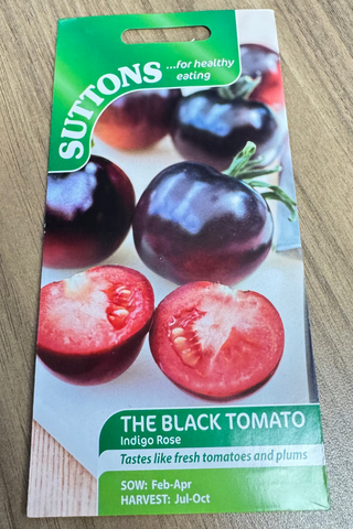 Suttons Seeds - The Black Tomato (Indigo Rose)