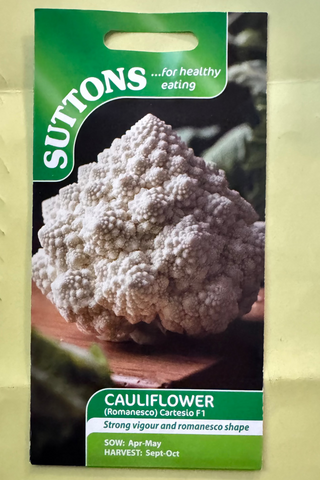 Suttons Seeds - Cauliflower (Romanesco) Cartesio F1