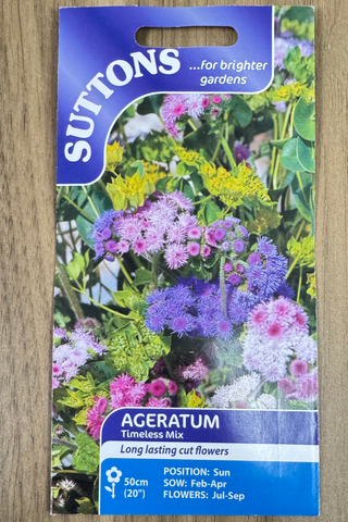 Suttons Seeds - Ageratum Timeless Mix