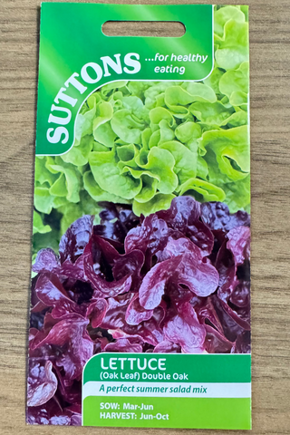 Suttons Seeds - Lettuce Double Oak