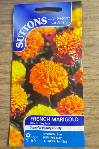 Suttons Seeds - French Marigold Boy-O-Boy Mix