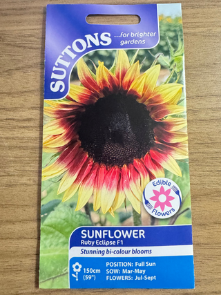 Suttons Seeds - Sunflower Ruby Eclipse F1