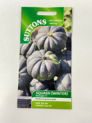 Suttons Seeds - Squash (Winter) Midnight F1