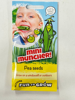 Suttons Seeds - Fun To Grow - Mini Muncher Peas