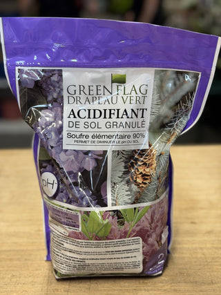 GreenFlag - Acidifier Granulate Soil (90% Elemental Sulpur) 2KG