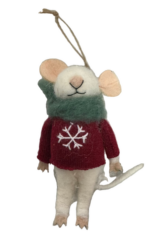 Abbot - Mouse Christmas Ornament
