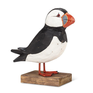 Abbott - Medium Carved Puffin on Base 8"