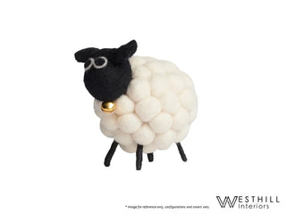 MODWOOL Felt Ball 3.5 Inch Tall Sheep White