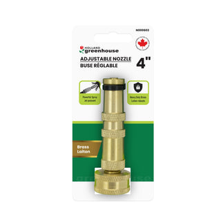 Holland Greenhouse 4 in. Brass Adjustable Nozzle