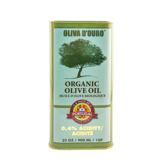 Oliva d'Ouro organic olive oil canister on a white background