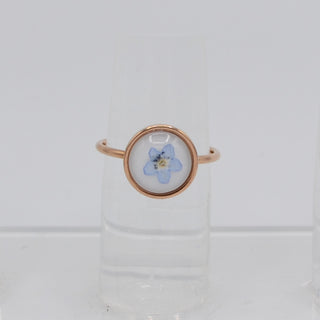 Adjustable Ring | Forget Me Not | Rose Gold Stainless Steel