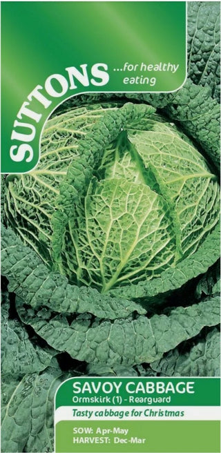 Suttons Seeds - Savoy Cabbage Ormskirk (1) - Rearguard