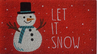 Let It Snow Christmas Door Mat