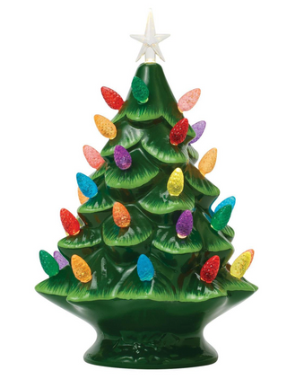 Lighted Christmas tree