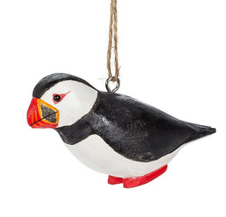 Puffin Carved Ornament