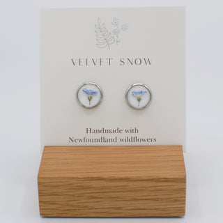 Stud Earrings | Forget Me Not | Medium, Round | Stainless Steel