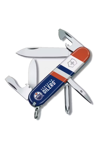 Multitool with Edmonton Oilers branding on a white background