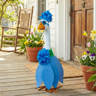 Giddy the Goose - Blue Hydrangea Dress