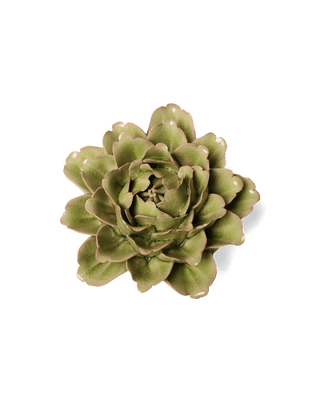 Peridot Comanche Peony Ceramic Wall Flower