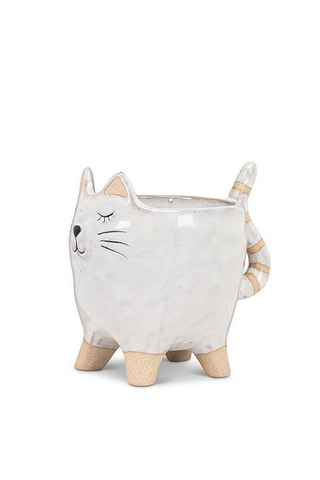 Abbott - Small Cat withTail Planter 4"
