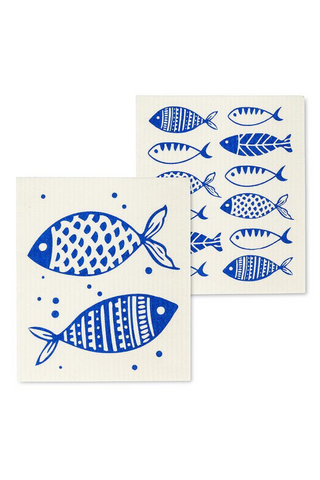 Abbott - Simple Fish Dishcloths. Set of 2